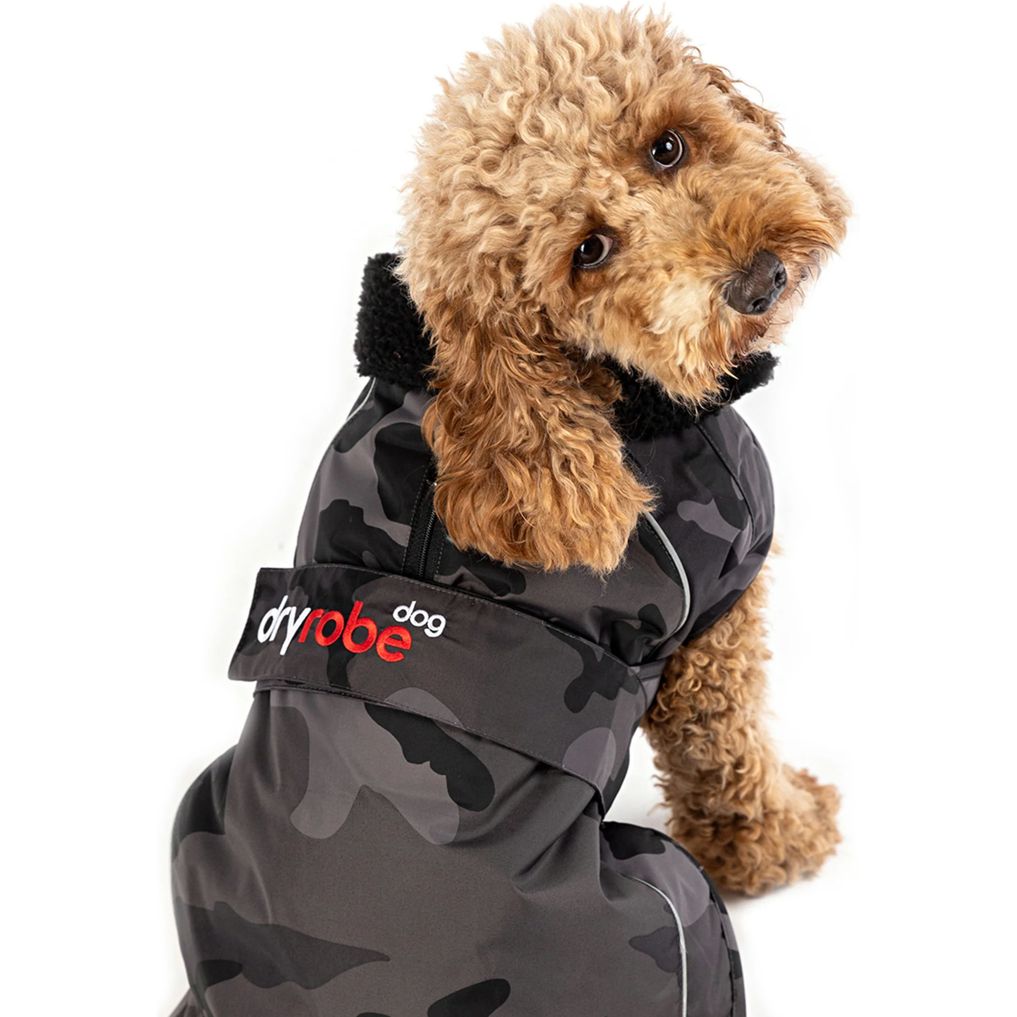 2024 Dryrobe Dog Coat V3 DRV3 Black Camo Accessories Dog   45783 2023 Dryrobe Dog Robe DRV3   Black  Camo 5.2000x2000 